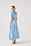 Chiffon Skirted Cape Blouse Bustier 3-Piece Alanna Set Blue - 5