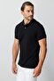 Men's Black Modernfit / Slim Fit Polo Collar T-Shirt - 2