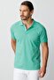 Men's Nile Green Standard Polo Collar T-Shirt - 5