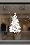 Christmas Decorations Pinecone Ornamented Christmas Tree Sticker Decal Glass Wall Door Ornament 33X50 cm