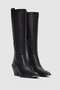 Avyssa Genuine Leather Short Zippered Pointed Toe Women's Boots - Black - 2