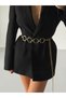 Women's Chain Waist Belt with Round Detail, Coat Belt, Dress Belt, Shirt Belt, Chain Belt - 2