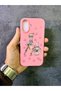 iPhone 16 Compatible Pink Case with Pattern of Girl on a Bicycle and Her Cat - 4