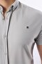 Men's Short Sleeve Slim Fit Summer Basic Tight Gray Shirt - 2