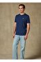 Edge Combed Cotton Comfort Fit Navy Blue Crew Neck Men's Plain T-Shirt - 5
