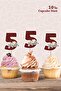 Safari Pastel 1-2-3-4-5-6-7-8-9-10 Year Old Cupcake Toothpick Decoration 1O'Lu - 5