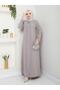 Plus Size Full Length Mother's Dress with Cape - 7