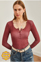 Women's Washable Burgundy Patchwork Camisole Blouse Blz-19000588