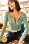Women's Aqua Green Plaid Camisole Blouse BLZ-19000588