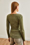 Women's Washable Khaki Patchwork Camisole Blouse Blz-19000588 - 5