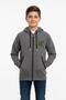 Hooded Zippered Side Pocket Printed 100% Cotton 2 Thread Seasonal Boys' Sweatshirt