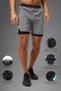 Unisex Gym and Fitness Lined Tights Shorts / Hidden Pocket Detail / Knitted Elastic - 3