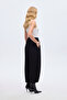 Elastic Waist Pleated Baggy Trousers Black - 5