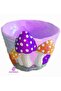 Mushroom Embossed Cobalt Candle Holder Silicone Mold K-1485, Polyester Stone Powder Cement Plaster Mold - 8