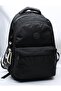2200 Black Water Resistant Fabric School Bag Unisex School Backpack - 4