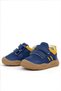 Schaggy Genuine Leather Navy Blue Yellow Baby Sports Shoes - 5