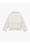 Zippered Mock Neck Long Sleeve Plush Coat with Pocket Detail - 4