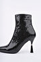Women's Heeled Boots Snake Pattern Patent Leather 9.5 cm Thin Heel Elegant Stylish Modern Design - 5