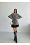 Gray Tie-Dye Detailed Comfortable Fit Cashmere Cardigan/Jacket - 3
