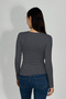 Women's Long Sleeve Crew Neck Bodysuit Smoked 1 Piece - 7