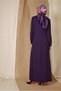 ABAYA 8304 WITH HIDDEN BUTTONED COLLAR LACE-UP ABAYA 8304 - 4