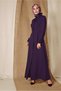 ABAYA 8304 WITH HIDDEN BUTTONED COLLAR LACE-UP ABAYA 8304 - 2