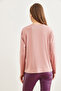 Women's Light Rose Dusty Crew Neck Bat Flowy Viscose Blouse Blz- 19002588 - 5