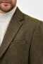 Liberto Men's Khaki Jacket Collar Slim Fit Cashmere Coat - 4