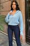 Baby Blue Zippered Knit Sweater/Cardigan - 3