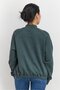 Women Crew Neck Brand Logo Sweatshirt, Green - 2