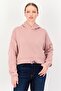 Women Solid Long Sleeve Hoodie, Dusty Pink