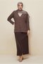 Plus Size Knitwear Cardigan 20859 - 2