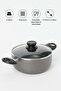 Black Aluminum Non Stick Dutch Oven With Glass Lid (22Cm) - 2