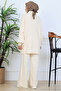 Button Detailed Knitwear Set N7064 Stone Color - 5