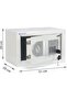 Small Safe Box with Digital Pin Code Keypad and Key Lock 6KG (20x31x20cm) RB20AJ White - 3