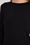 Women's Slim Fit Slim Fit Crew Neck Black Thermal Bottom Top Set - 3