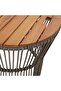 Garden Side Tables 2 pcs with Wooden Top Grey Poly Rattan - 7