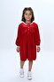 Girl's Collar Buttoned Ruffle Dress - 4