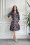 Square Neck Flannel Dress with Ruffled Hem - 2