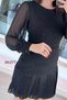 Pleated Skirt Channel Dress 6K277 - 5