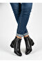 Genuine Leather 5 cm Heeled, Classic Boots with Leather Covered Heel - 4