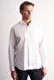 White Half Italian Collar Long Sleeve Premium S Slim Fit Cotton Shirt 1004255198 - 3