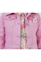 Delicate Floral Pink Denim Jacket Dress Set 2-3-4-5 Years - 2
