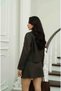 Coffee Collar Detailed Jacket Skirt Set - 7