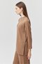 Women's Corded Fabric Slit Tunic - 2