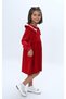 Girl's Collar Detailed Ruffled Dress - 4