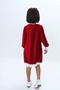 Girl's Velvet Ruffle Detailed Dress - 4
