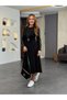 Women's Long Sleeve Crew Neck Midi Modal Dress - 3