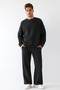 Men's Gray Oversized Sweatshirt – Crew Neck, 3 Thread Fleece-Lined Fleece