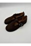 Alina Brown Loafer with Adjustable Strap and Buckle Detail - 3